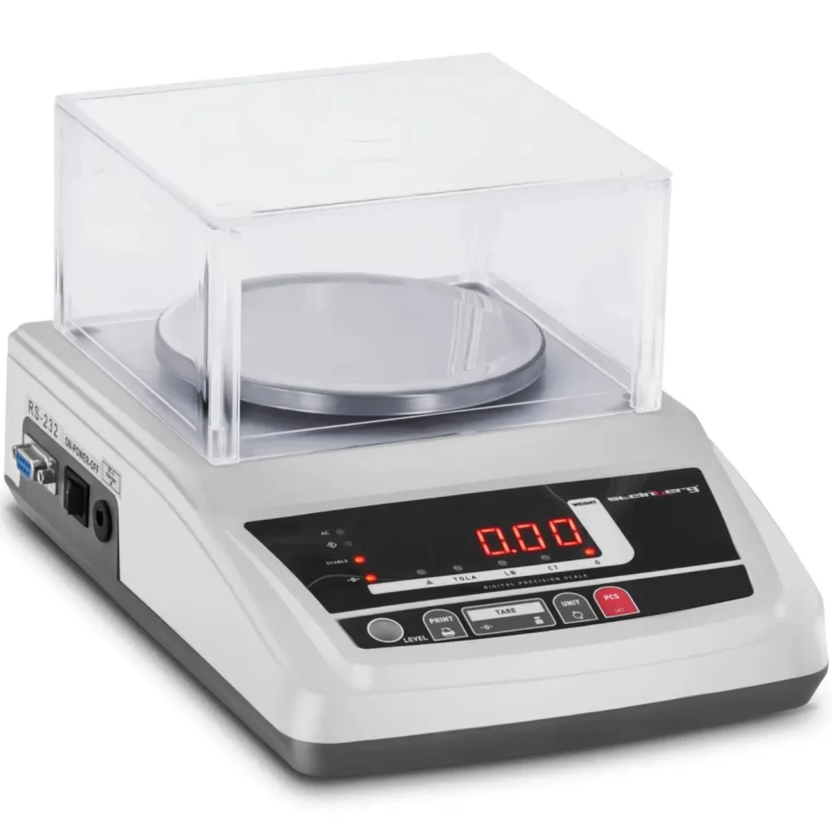 Analitinės Laboratorinės Svarstyklės Su Led Ekranu Rs232 600g / 0,01g Analitinės Laboratorinės Svarstyklės Su Led Ekranu Rs232 600g / 0,01g