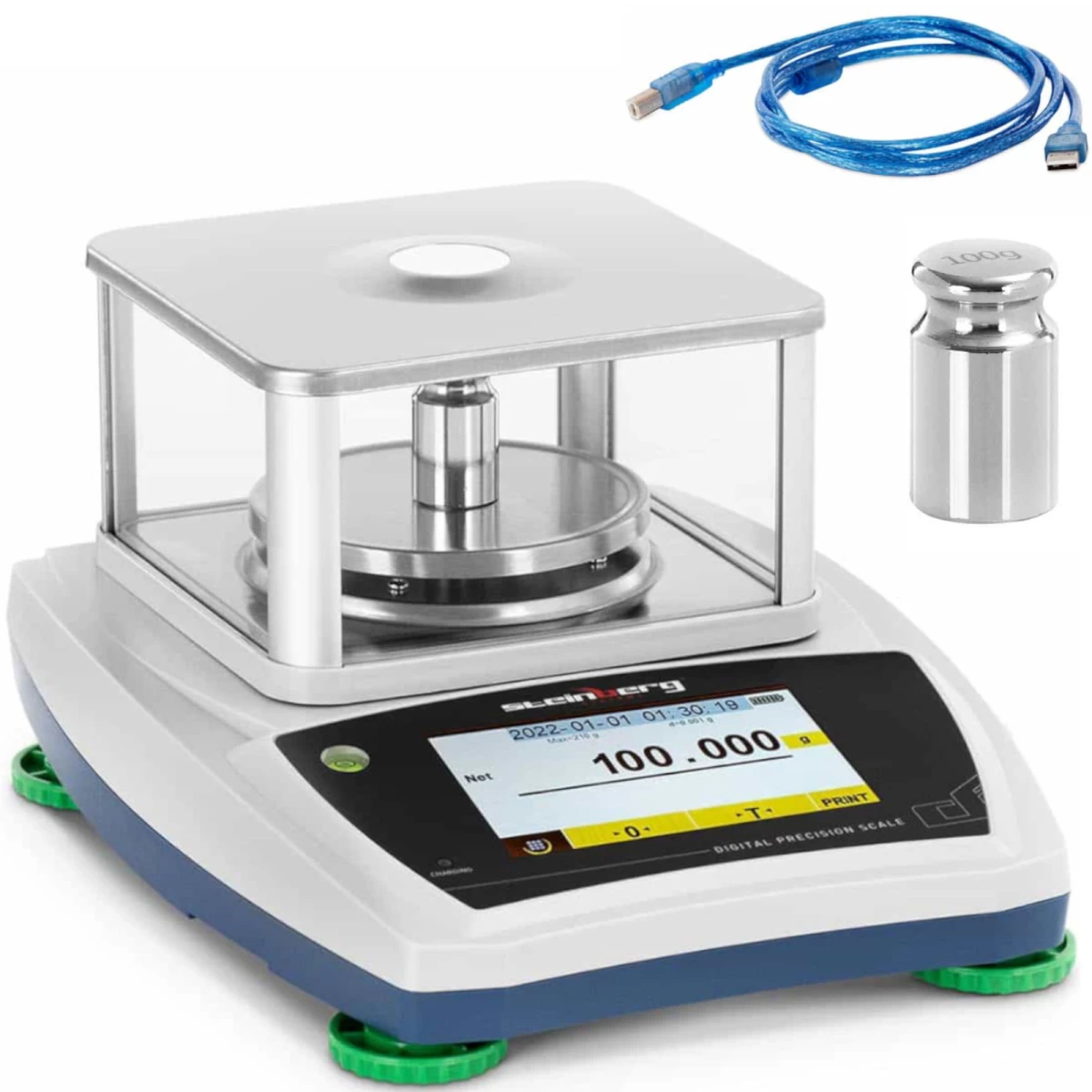 Analitinės Laboratorinės Svarstyklės Su Stikliniu Dangteliu Ir Lcd Jutikliniu Skydeliu 200 G / 0,001 G Analitinės Laboratorinės Svarstyklės Su Stikliniu Dangteliu Ir Lcd Jutikliniu Skydeliu 200 G / 0,001 G