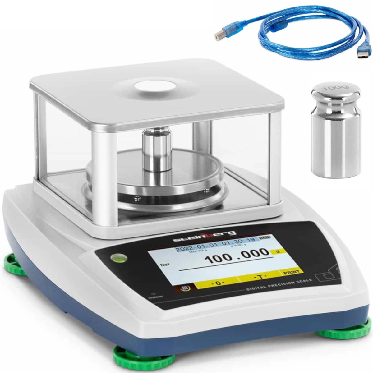Analitinės Laboratorinės Svarstyklės Su Stikliniu Dangteliu Ir Lcd Jutikliniu Skydeliu 300 G / 0,001 G Analitinės Laboratorinės Svarstyklės Su Stikliniu Dangteliu Ir Lcd Jutikliniu Skydeliu 300 G / 0,001 G