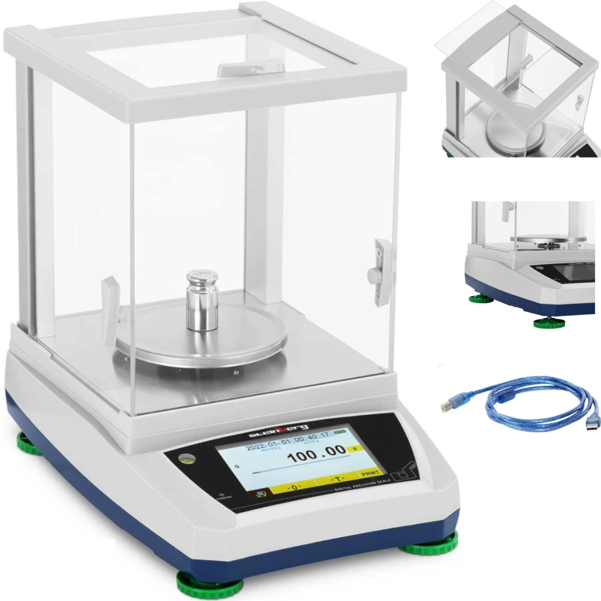 Analitinės Laboratorinės Svarstyklės Su Stikliniu Dangteliu Ir Lcd Jutikliniu Skydeliu 600 G / 0,01 G Analitinės Laboratorinės Svarstyklės Su Stikliniu Dangteliu Ir Lcd Jutikliniu Skydeliu 600 G / 0,01 G