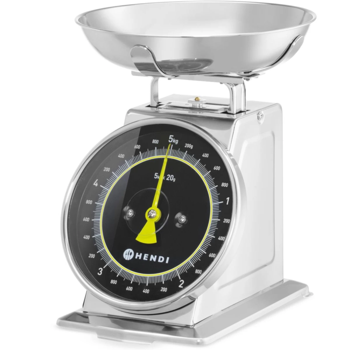 Analoginės Virtuvės Svarstyklės Su Nerūdijančio Plieno Svėrimo Lėkšte 5 Kg