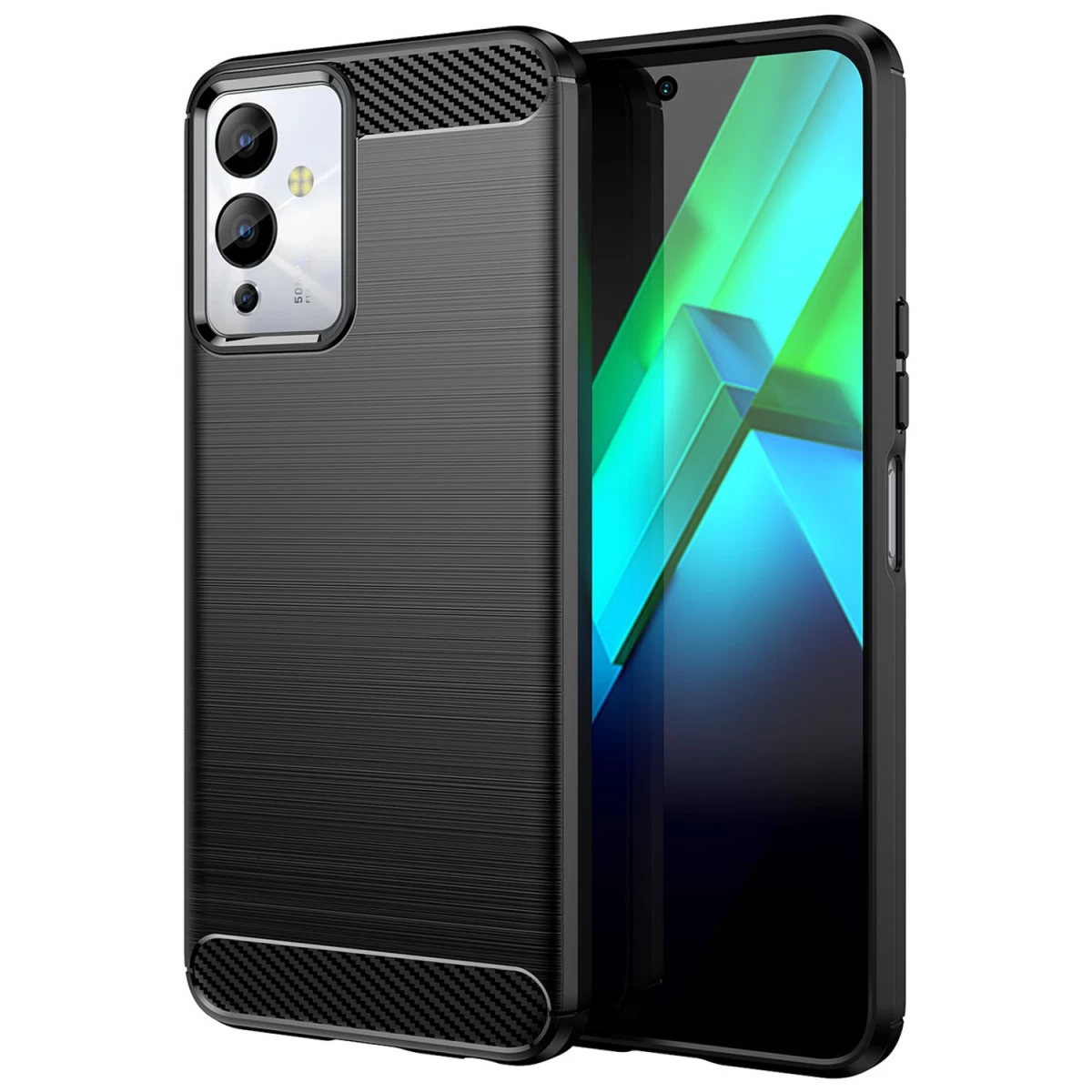 Anglinis Dėklas infinix Note 12i Lankstus Silikoninis Anglies Dėklas, Juodas