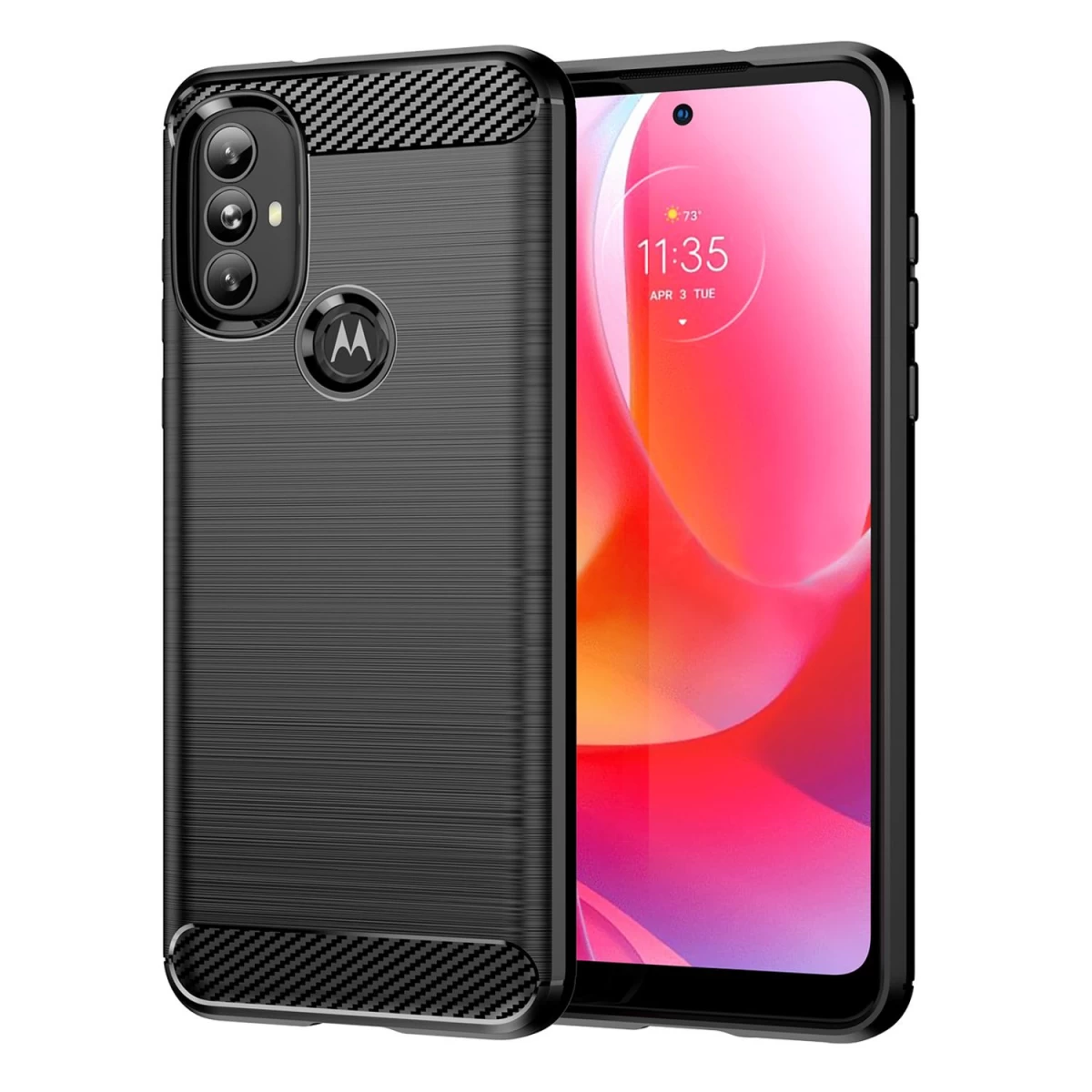Anglinis Lankstus Dėklas Motorola Moto G Power 2022 Juodos Spalvos