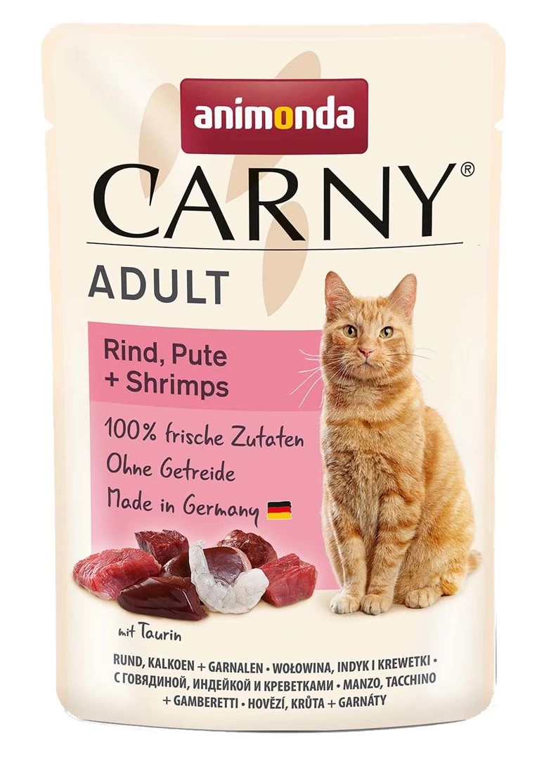 Animonda Carny Adult visavertis šlapias pašaras suaugusioms katėms, paukštienos kokteilis, maišelis, 85g