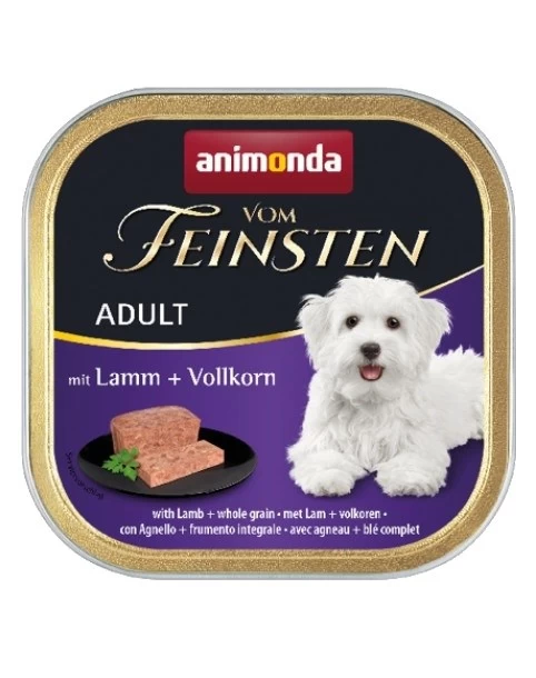 Animonda Vom Feinsten Adult visavertis šlapias pašaras suaugusiems šunims, ėriena, viso grūdo grūdai, paštetas, 150g