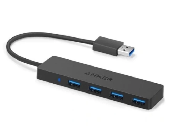 Anker Usb šakotuvas 4 Prievadų Usb 3.0 Itin Plonas Duomenų