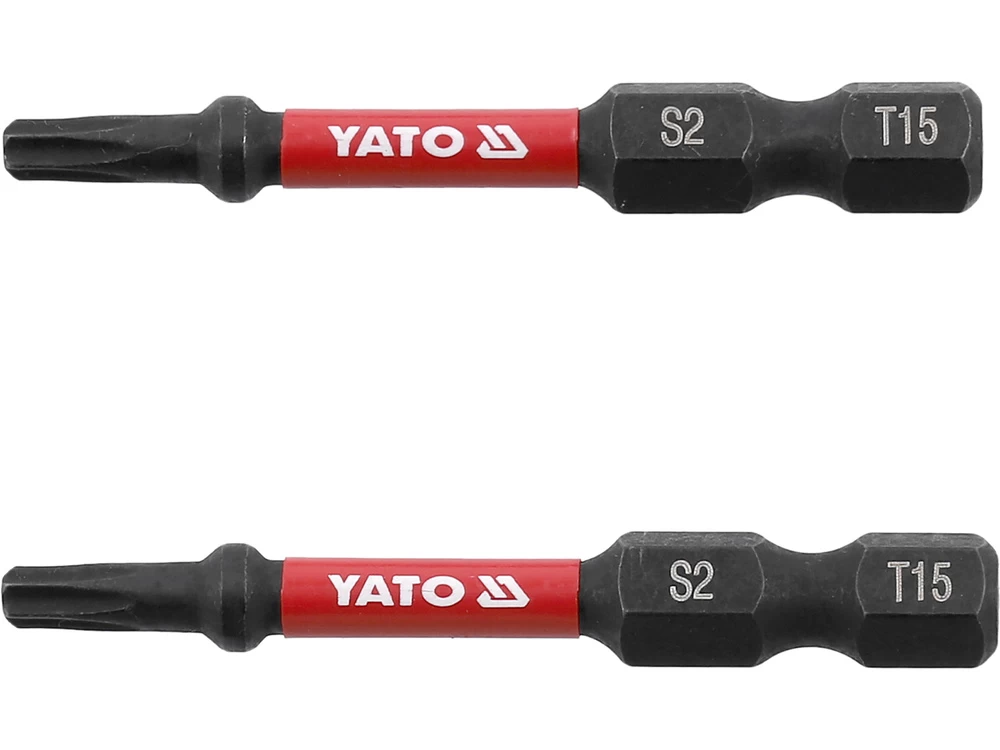 Antgaliai smūginiai | 6,3 mm (1/4) | S2 | T-Star (Torx) T15 | 2 vnt. (YT-78052)