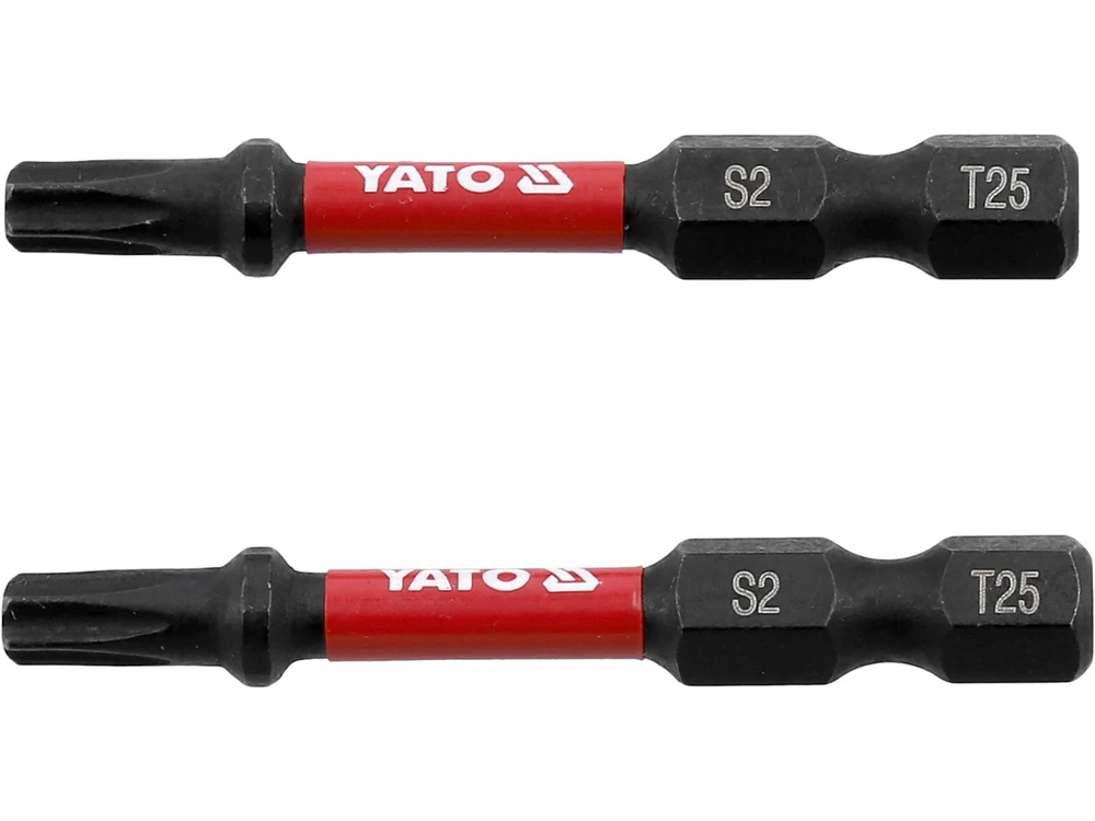 Antgaliai smūginiai | 6,3 mm (1/4) | S2 | T-Star (Torx) T25 | 2 vnt. (YT-78054)