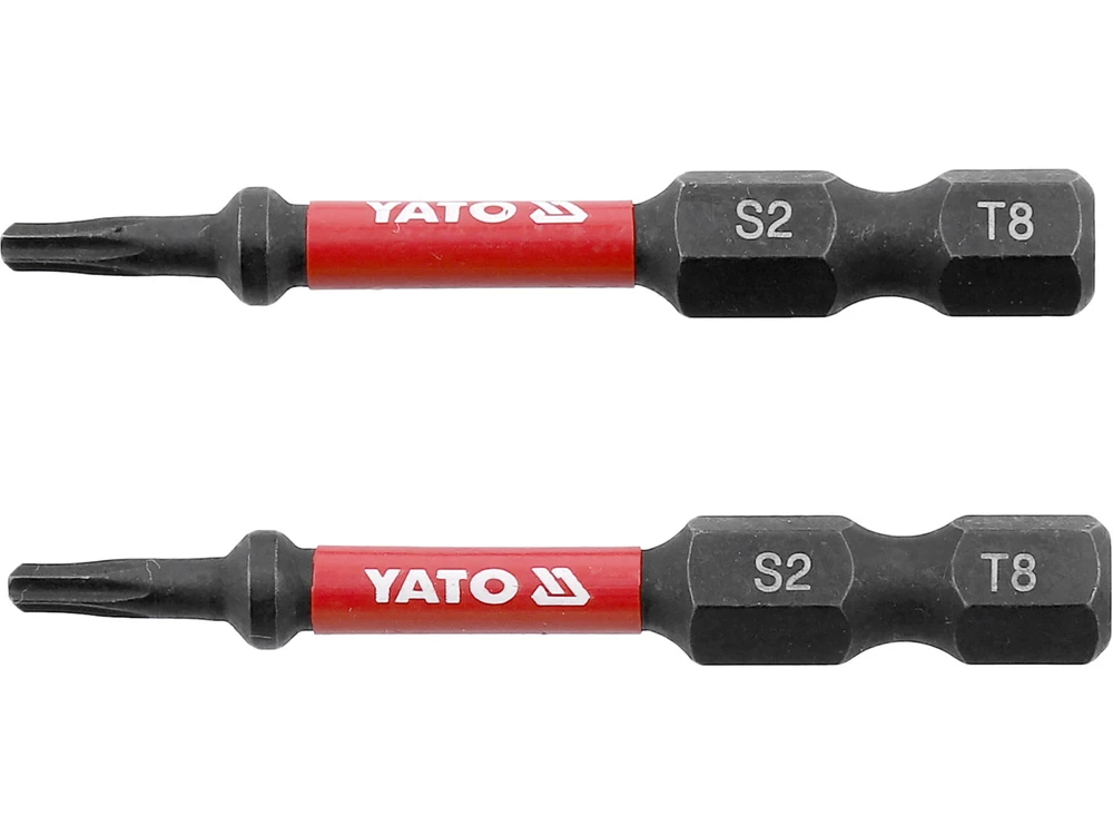 Antgaliai smūginiai | 6,3 mm (1/4) | S2 | T-Star (Torx) T8 | 2 vnt. (YT-78050)