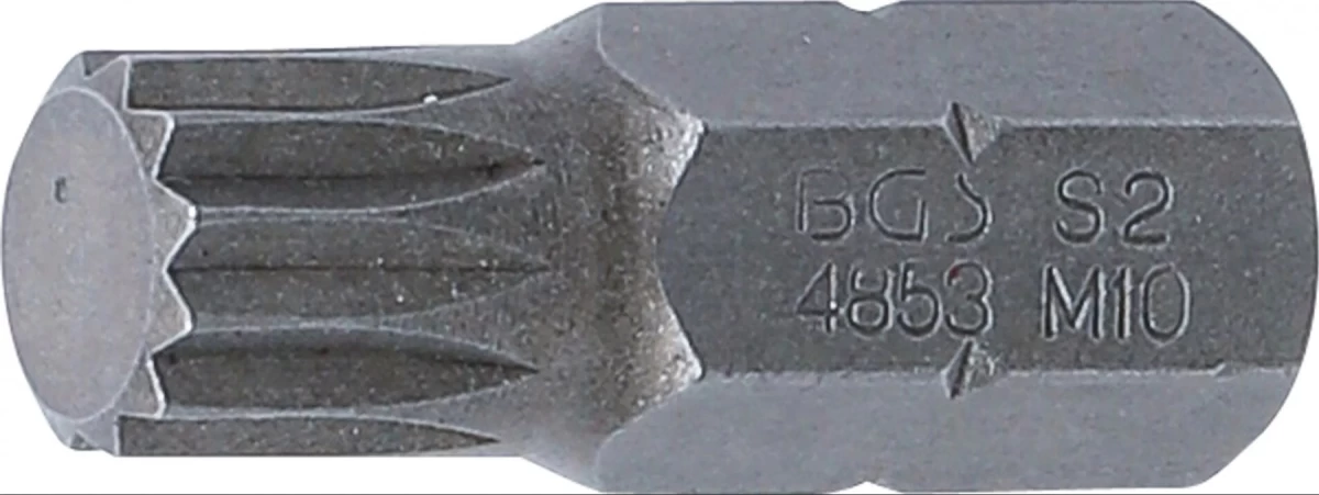 Antgalis | ilgis 30 mm | 10 mm (3/8) storis | Spline (XZN) | M10 (4853)