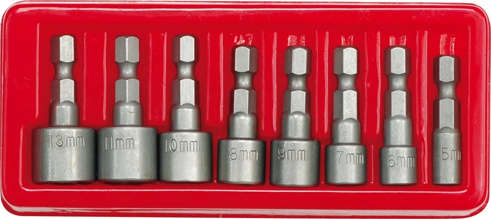Antgalių-galvučių rinkinys | 6.3 mm (1/4) | 5-13 mm | 8 vnt. (66113)