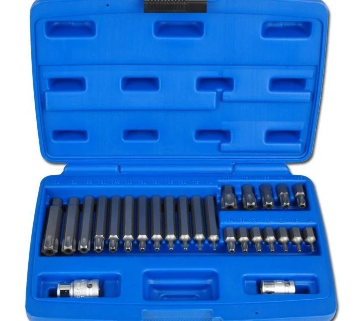 Antgalių komplektas | su skylutėmis | 10 mm (3/8) | T-Star (Torx) | 26 vnt. (5022)