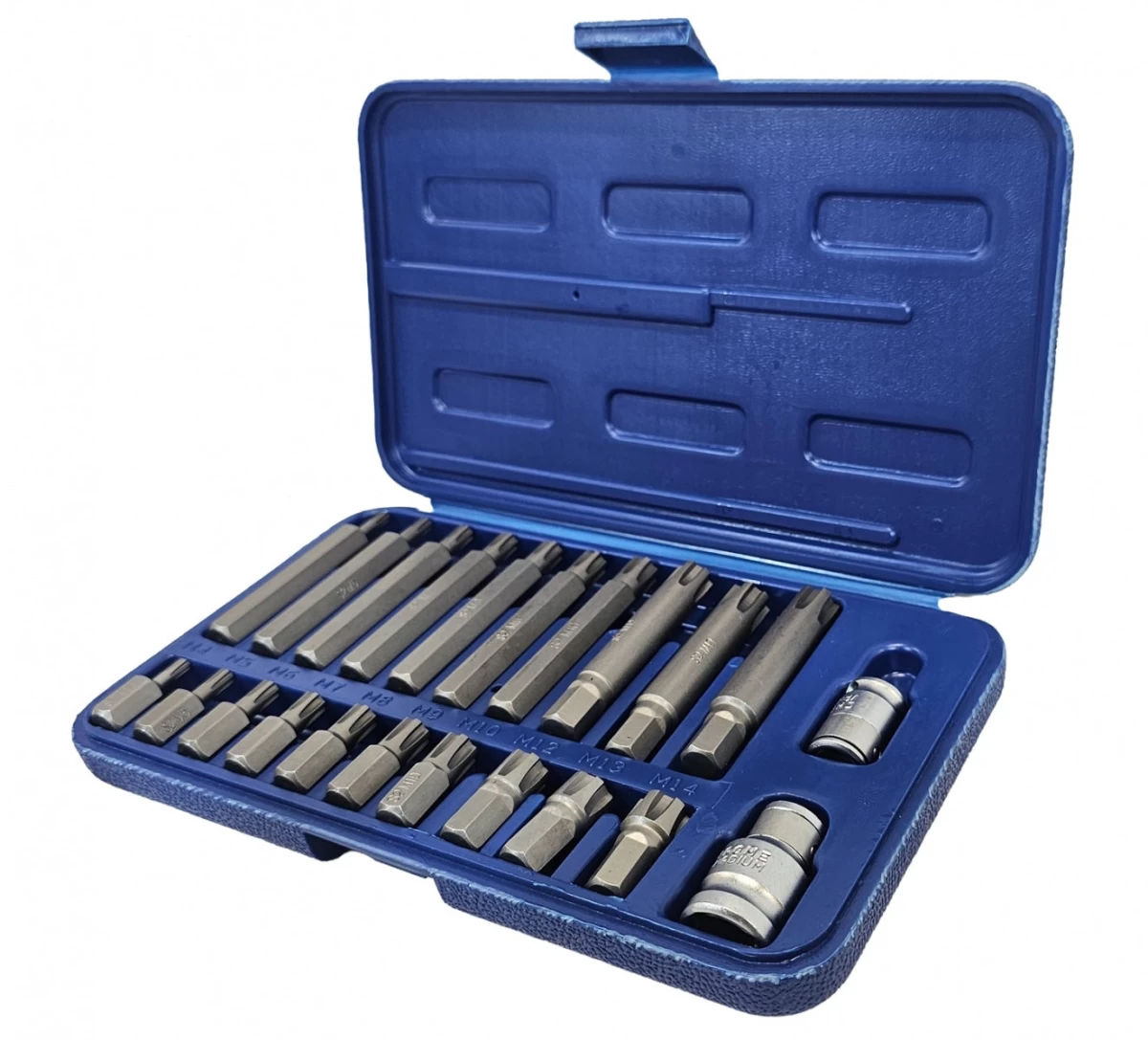 Antgalių rinkinys | 10 mm (3/8) storis | Spline (Ribe) | 22 vnt. (RB21S)