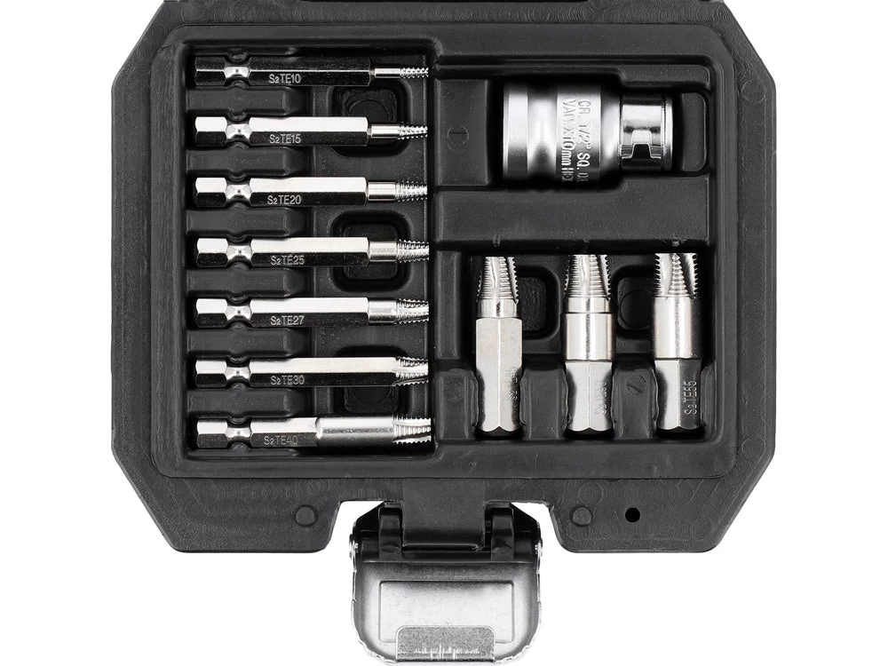 Antgalių rinkinys | sugadintiems T-Star (Torx) su skyle | 11 vnt. (YT-04582)