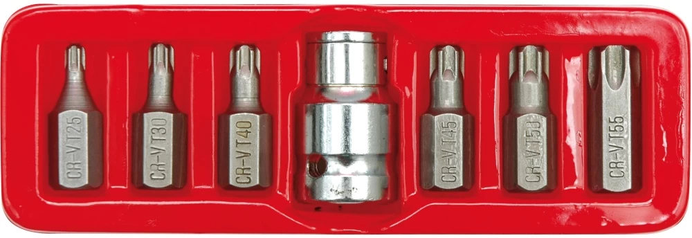 Antgalių rinkinys TORX, 7 dalių, 30mm ilgio  (66570)