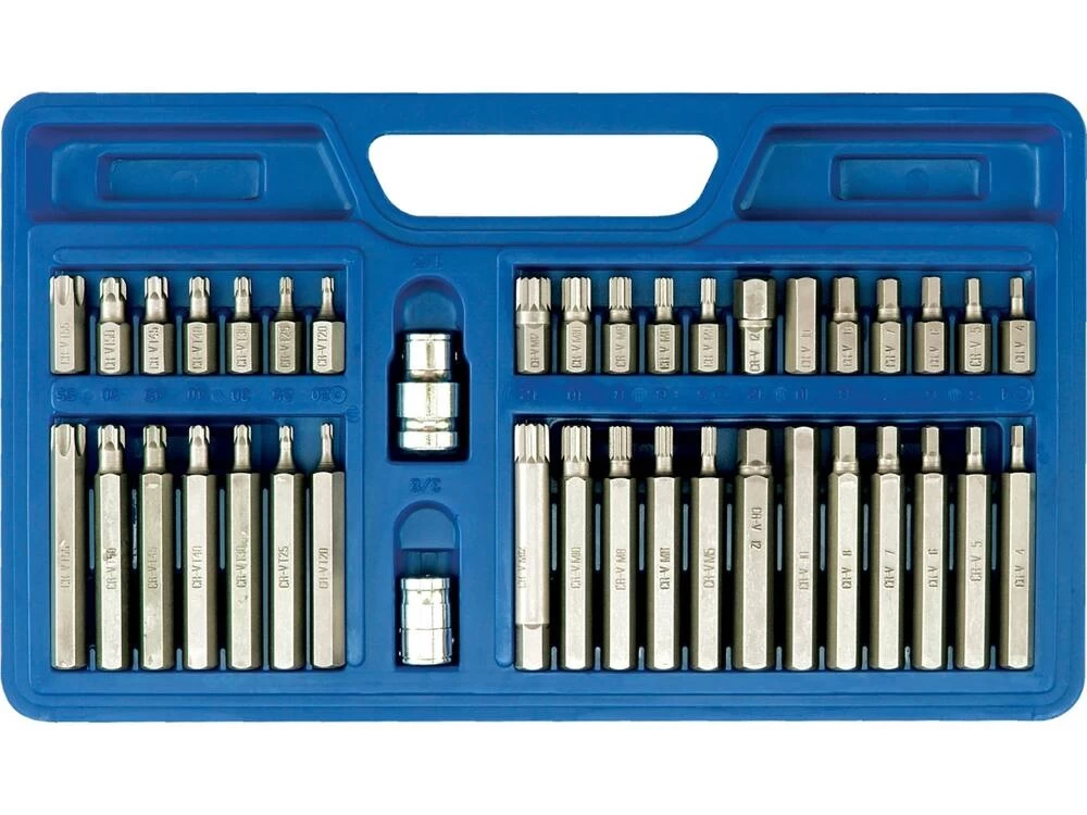 Antgalių rinkinys | torx/hex/spline | 40 vnt. (66410)