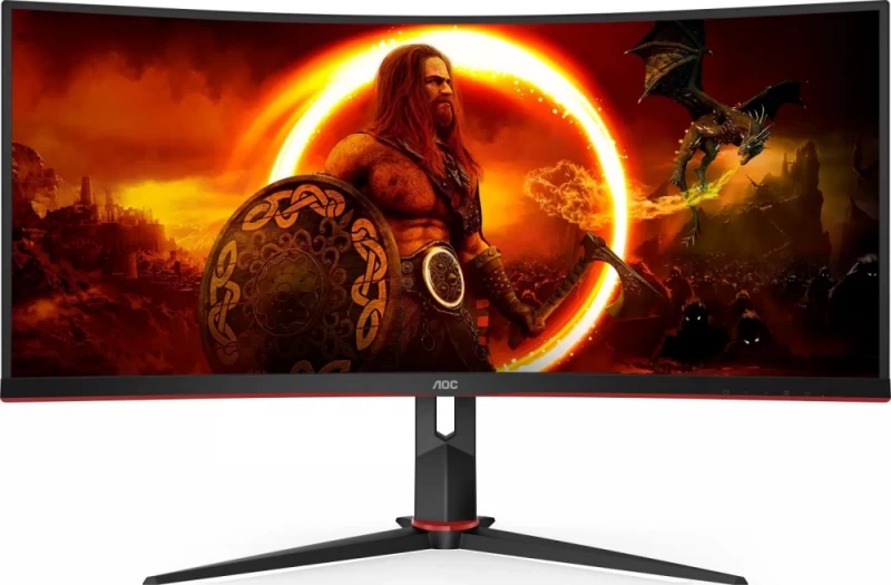 Aoc Cu34g2xp/bk Monitorius (34&amp;quot; /va /180hz /3440 X 1440 / Juodos Spalvos)