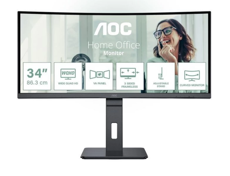 Aoc Cu34p3cv Monitorius (34&amp;quot; /va /100hz /3440 X 1440 / Juodos Spalvos)