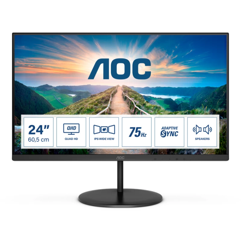 Aoc Q24v4ea Monitorius (23,8&amp;quot; /ips /75hz /2560 X 1440 / Juodas)