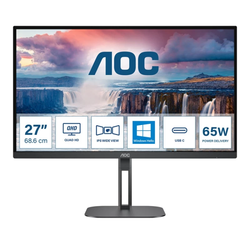 Aoc Q27v5n/bk Monitorius (27&amp;quot; /va /75hz /2560 X 1440 / Juodos Spalvos)