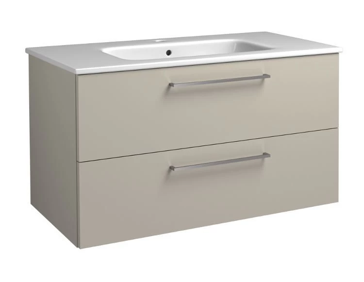 Apatinė spintelė Kame Joy su stalčiais, praustuvu, rankenomis, taupe, 101 cm, 12113713 Apatinė spintelė Kame Joy su stalčiais, praustuvu, rankenomis, taupe, 101 cm, 12113713