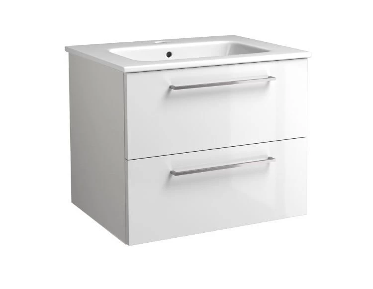 Apatinė spintelė su praustuvu Kame JOY, balta blizgi, 61 cm, 12113311