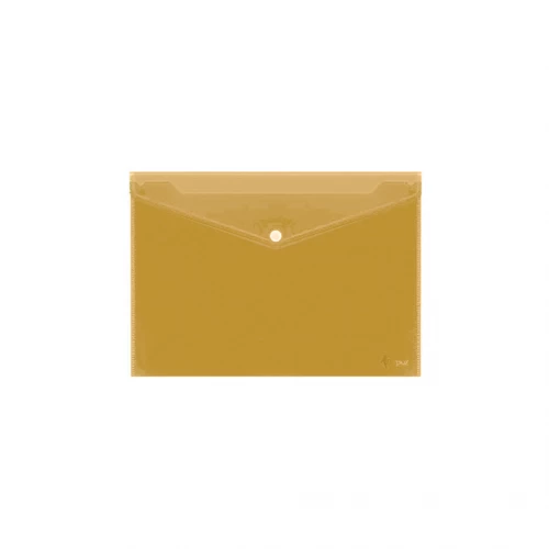 Aplankas-vokelis su spaude Forpus, A4, plastikinis, geltonas, skaidrus