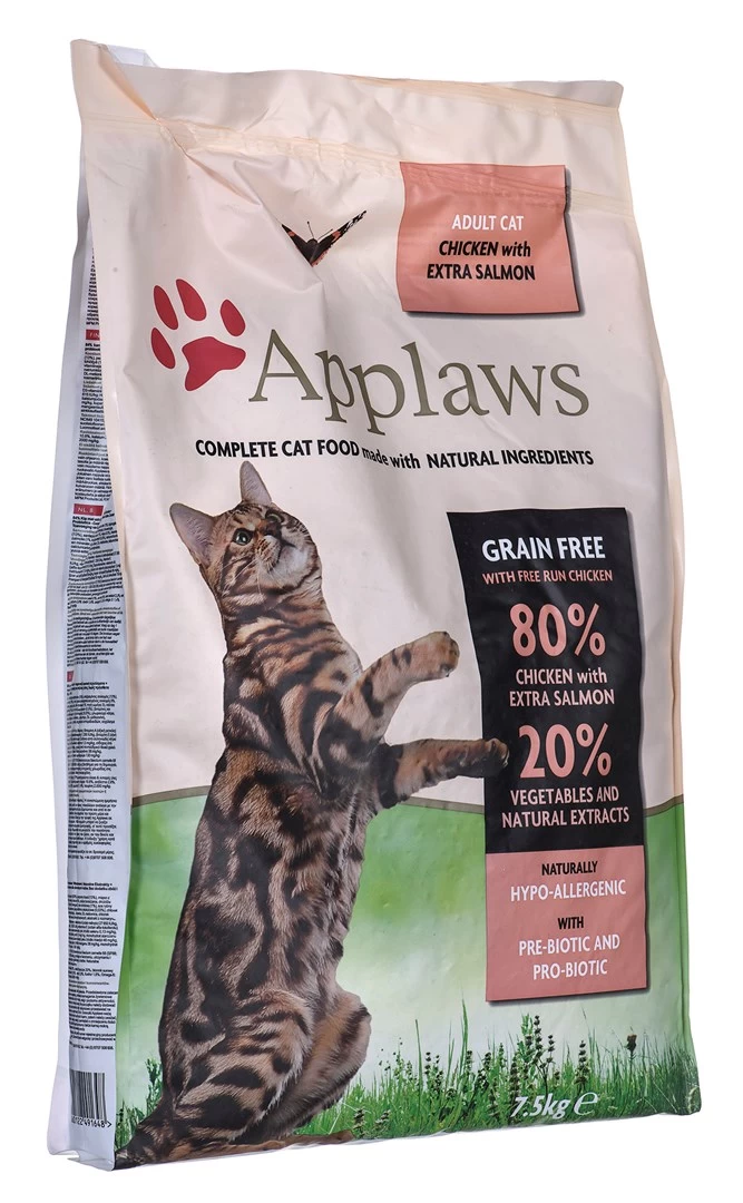 Applaws CAT Adult sausas kačių maistas su vištiena ir lašiša, 7,5 kg