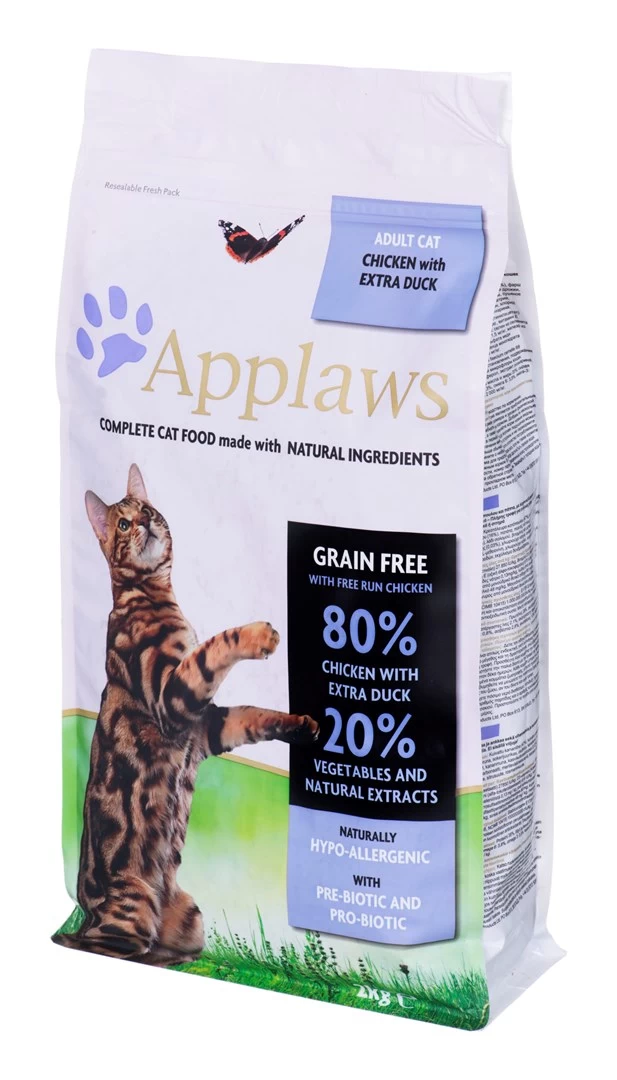 Applaws sausas kačių maistas, vištiena ir antis, 2 kg