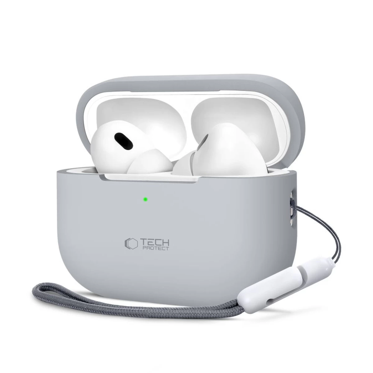 „apple Airpods Pro 1 / 2“ Silikoninis Dėklas – Pilkos Spalvos