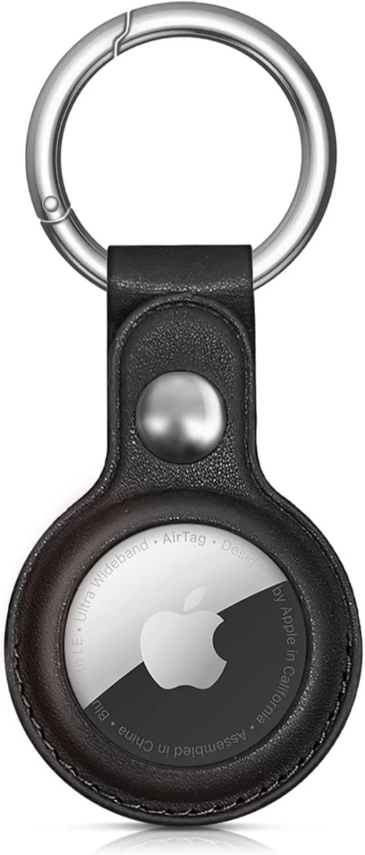 apple Airtag Lokatoriaus Dėklas Iš Ekologiškos Odos - Juodas