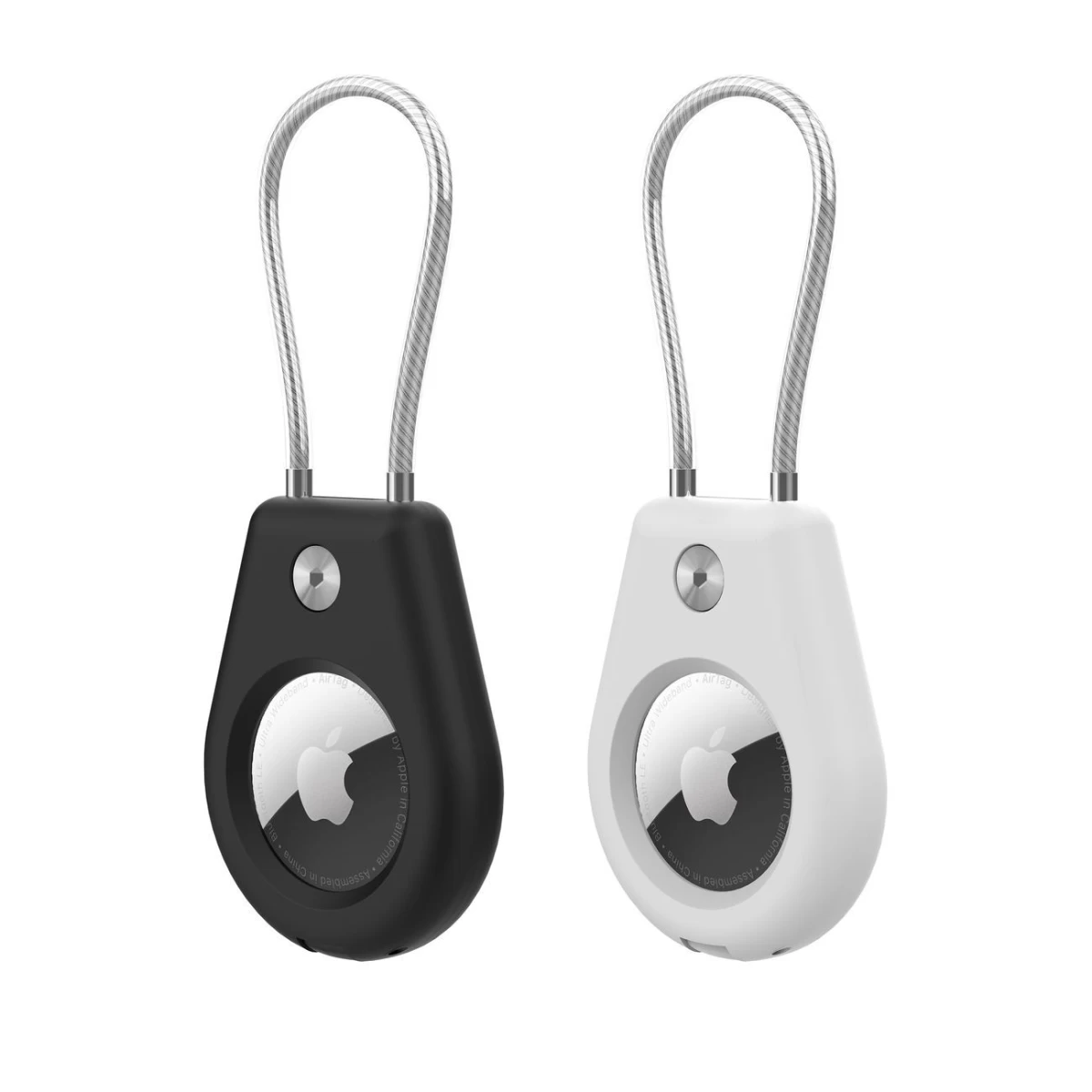 apple Airtag Vietos Nustatymo Dėklas Su Plieniniu Kabeliu - 2 Vnt.