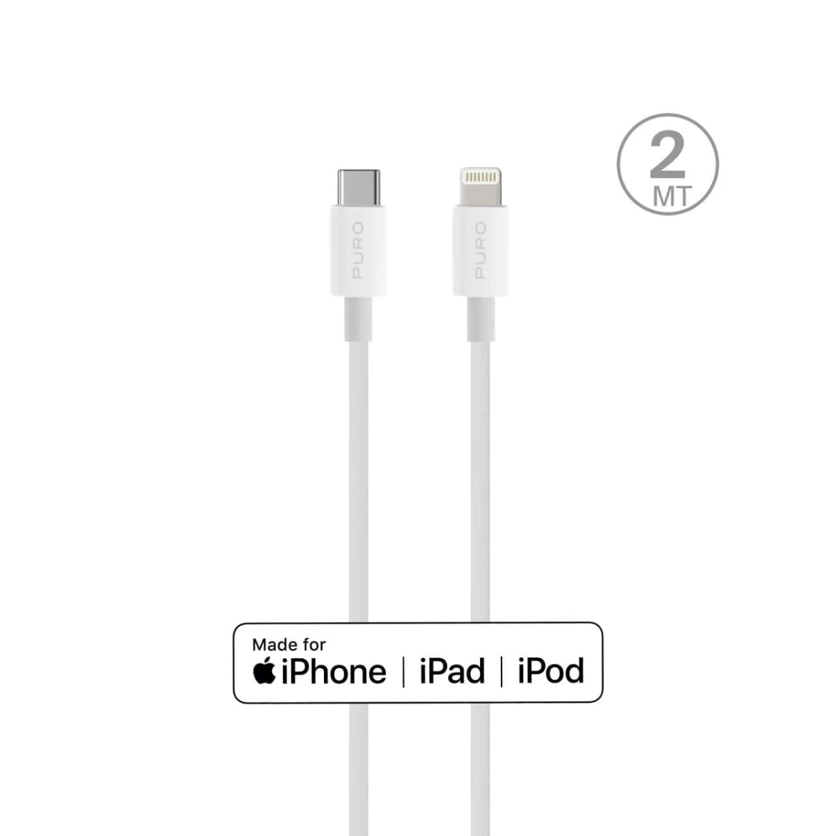 apple Kabelis Su Mfi Usb-c - iphone Lightning 2.4a 2 M - Baltas
