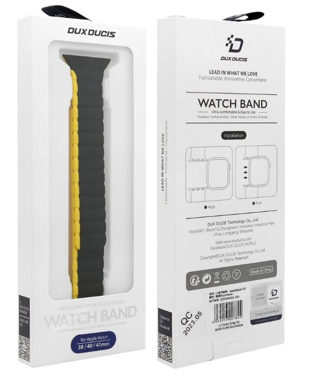 apple Watch Se Magnetinis Dirželis, 9, 8, 7, 6, 5, 4, 3, 2, 1 (41, 40, 38 Mm) Dux Ducis Dirželis (ld Versija) - Juodai Geltonas apple Watch Se Magnetinis Dirželis, 9, 8, 7, 6, 5, 4, 3, 2, 1 (41, 40, 38 Mm) Dux Ducis Dirželis (ld Versija) - Juodai Geltonas