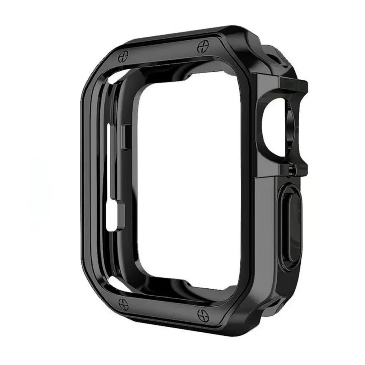 apple Watch Series 4/5/6/se 44 Mm Minkštas Tvirtas Laikrodžio Dėklas - Juodas