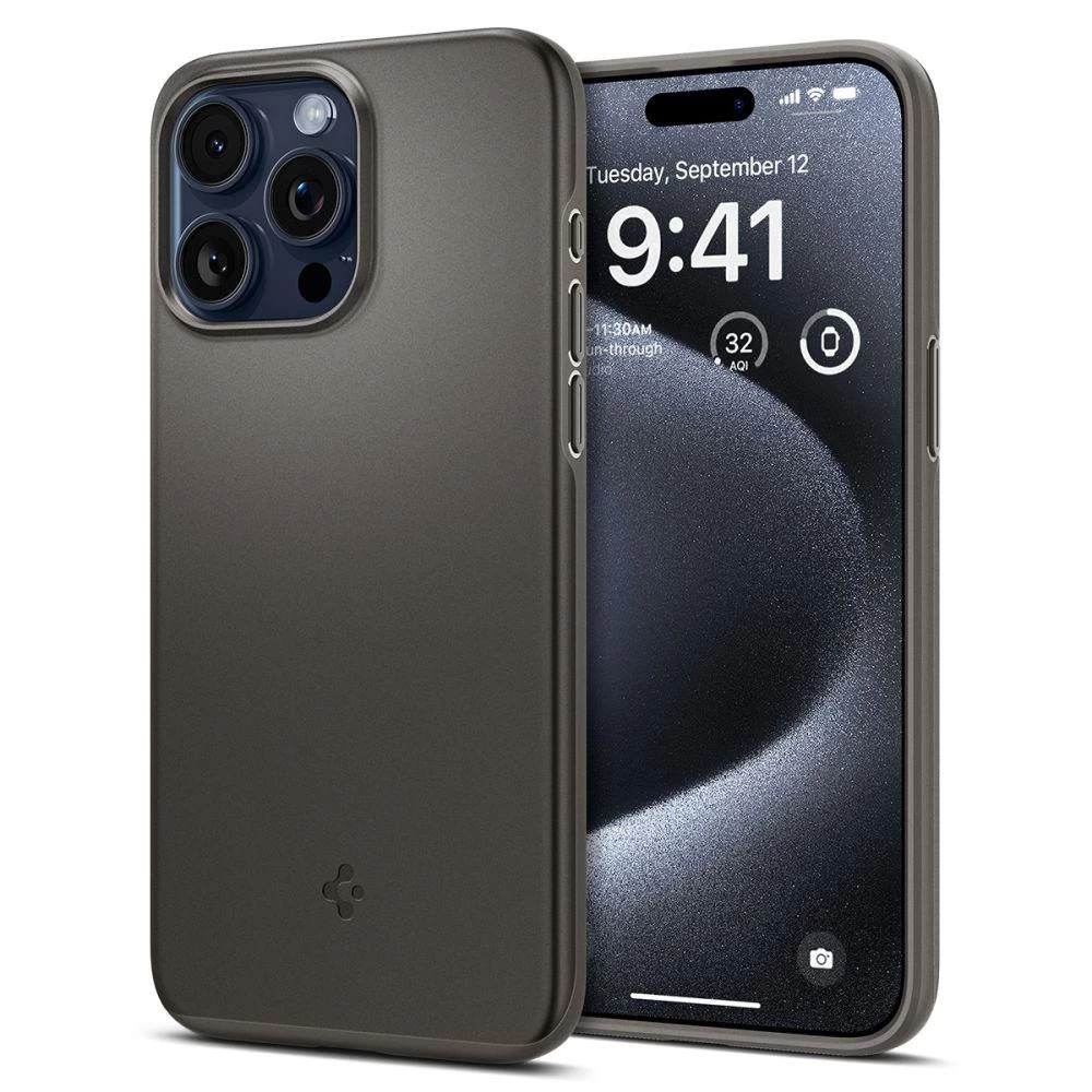 Apsauginė įmautė Iphone 15 Pro Thin Fit Pilka