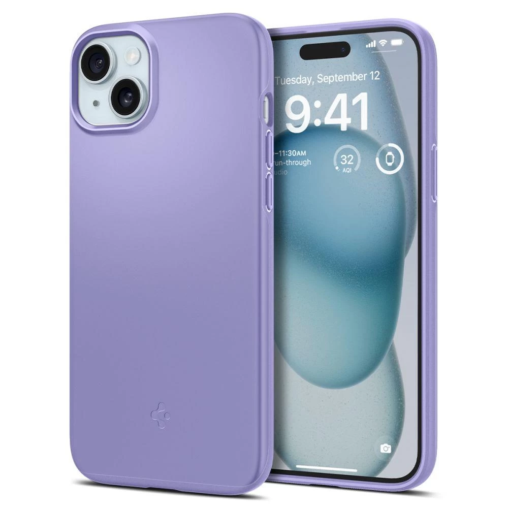 Apsauginė įmautė Iphone 15 Thin Fit Violetinė