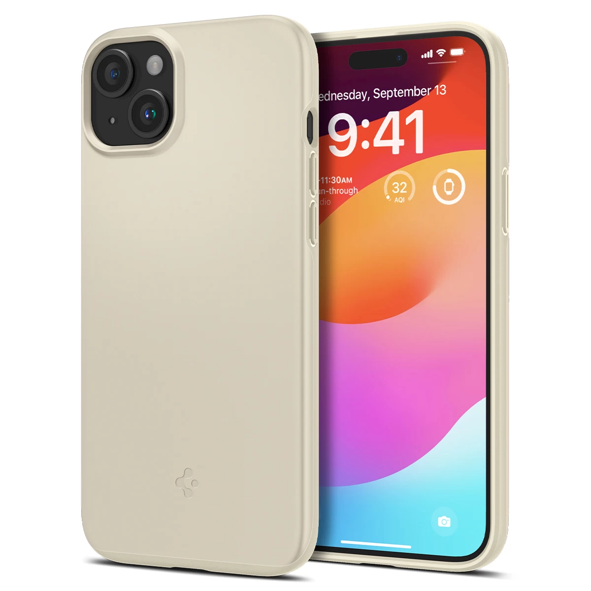 Apsauginis Dėklas Iphone 15 Plus Thin Fit Beige