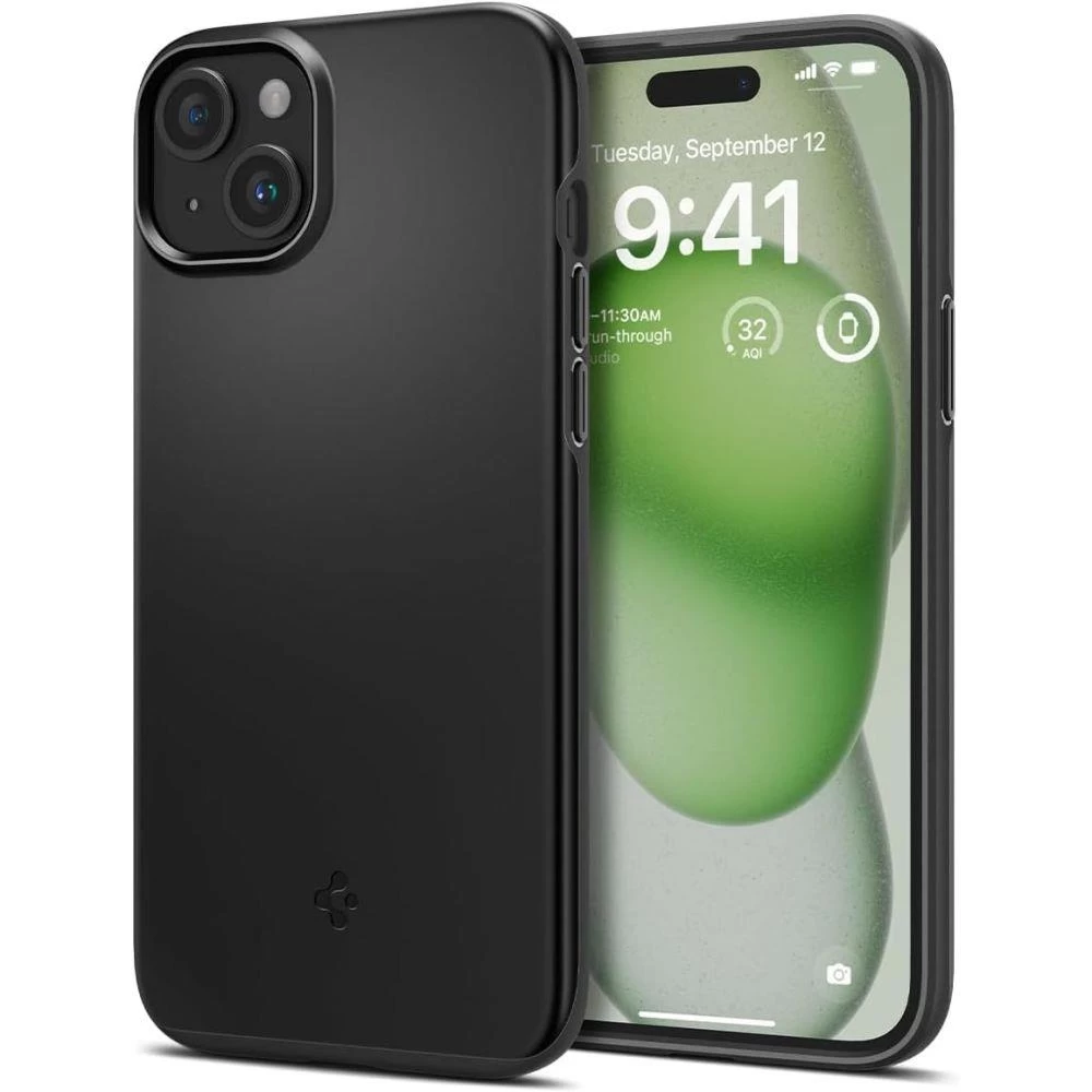Apsauginis Dėklas Iphone 15 Plus Thin Fit Juodas