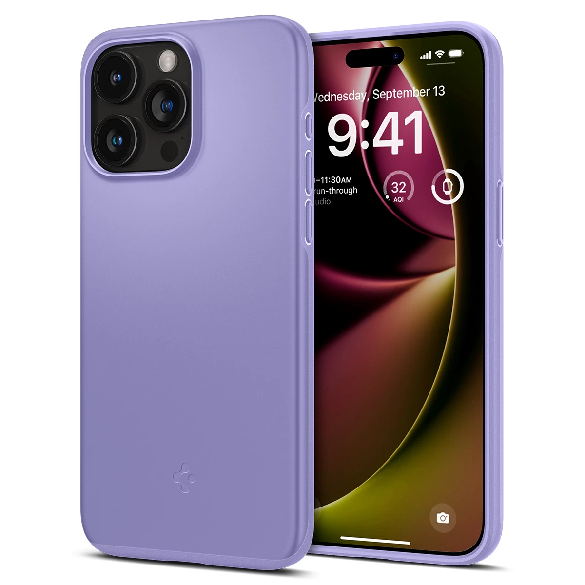 Apsauginis Dėklas Iphone 15 Pro Thin Fit Purpurinės Spalvos