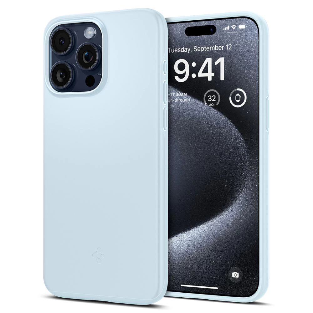 Apsauginis Dėklas Iphone 15 Pro Thin Fit šviesiai Mėlynos Spalvos