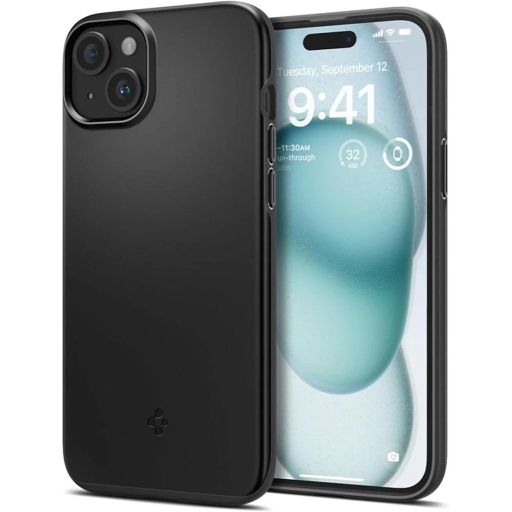 Apsauginis Dėklas Iphone 15 Thin Fit Juodas
