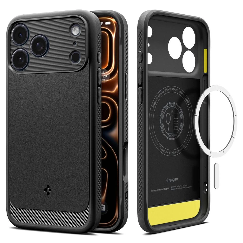 Apsauginis Dėklas iphone 17 Pro Mat Rugged Armor Mag Magsafe - Matinės Juodos Spalvos