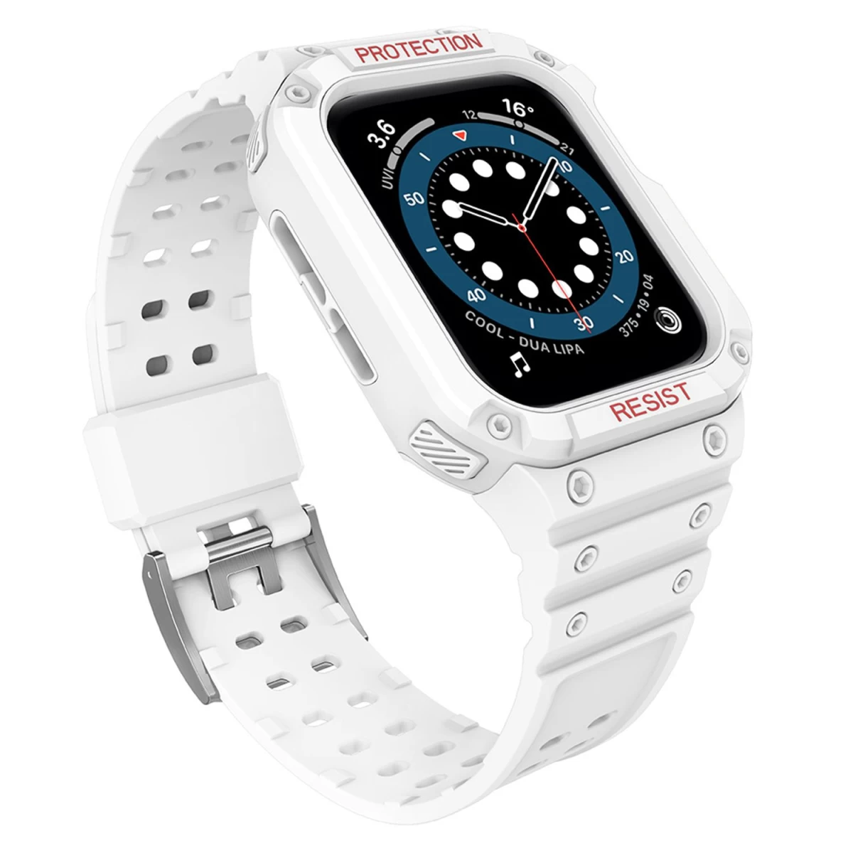 Apsauginis Dirželis Su Dėklu apple Watch 7 / 6 / 5 / 4 / 3 / 2 / Se (41 / 40 / 38 Mm) šarvuotas Laikrodžio Dėklas Baltas Apsauginis Dirželis Su Dėklu apple Watch 7 / 6 / 5 / 4 / 3 / 2 / Se (41 / 40 / 38 Mm) šarvuotas Laikrodžio Dėklas Baltas