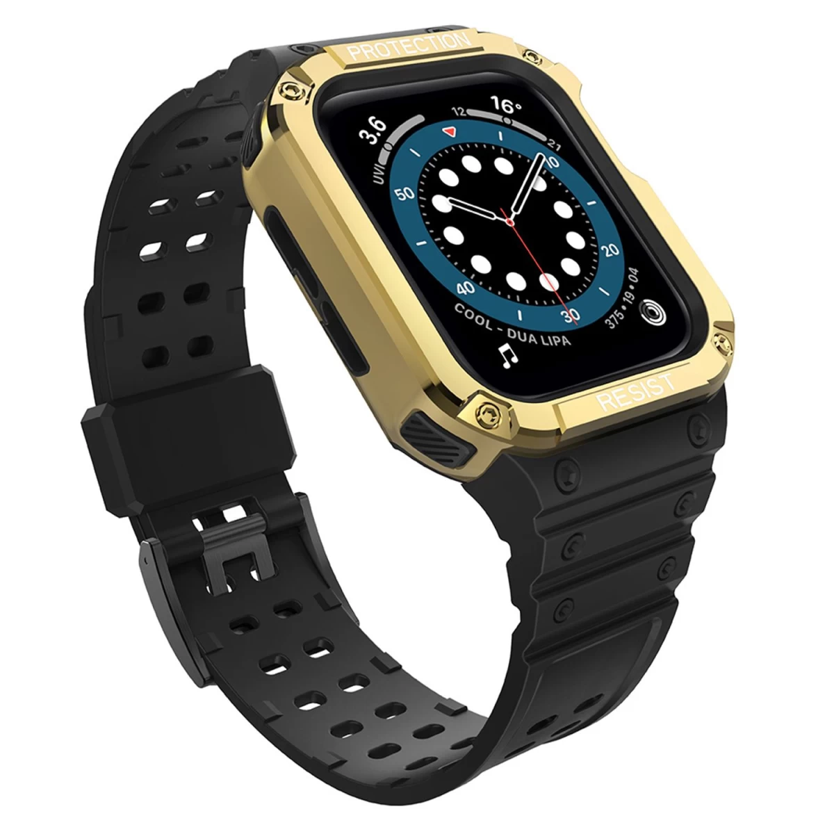 Apsauginis Dirželis Su Dėklu, Skirtas apple Watch 7 / 6 / 5 / 4 / 3 / 2 / Se (41 / 40 / 38 Mm) Korpuso šarvuotas Laikrodžio Dėklas Juodas / Auksinis Apsauginis Dirželis Su Dėklu, Skirtas apple Watch 7 / 6 / 5 / 4 / 3 / 2 / Se (41 / 40 / 38 Mm) Korpuso šarvuotas Laikrodžio Dėklas Juodas / Auksinis