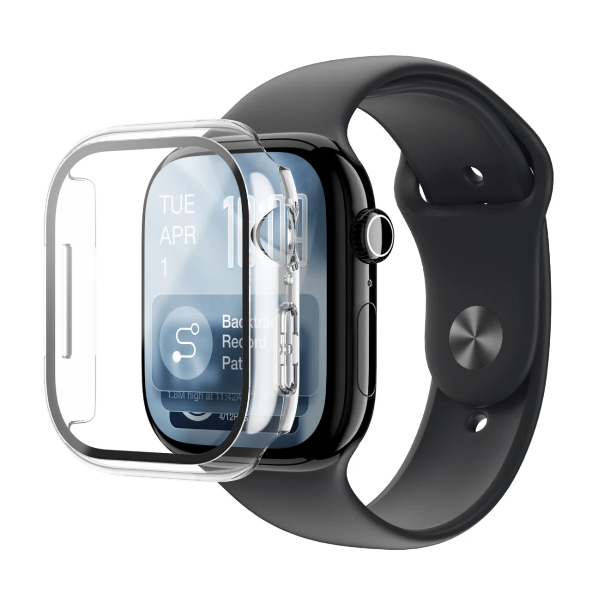 Apsauginis Stiklas Su Dėklu, Skirtas apple Watch Series 11 46 Mm radix - Skaidrus