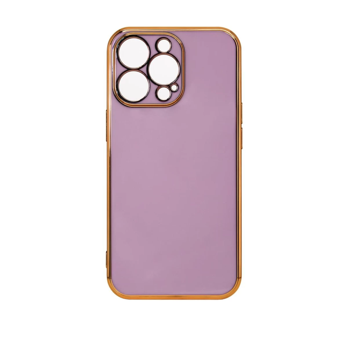 Apšvietimo Spalvos Dėklas iphone 12 Pro Max Gelinis Dėklas Su Auksiniu Rėmeliu, Violetinės Spalvos Apšvietimo Spalvos Dėklas iphone 12 Pro Max Gelinis Dėklas Su Auksiniu Rėmeliu, Violetinės Spalvos