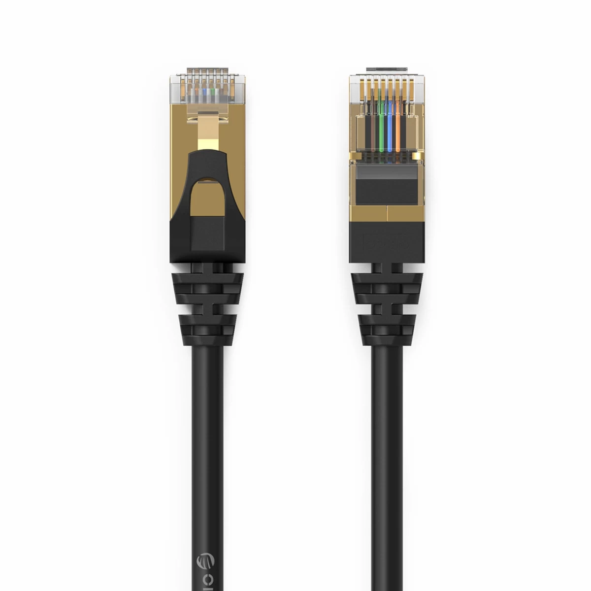 Apvalus Internetinis Lan Cat7 10 Gbps Rj45 Kabelis, 20 M – Juodas