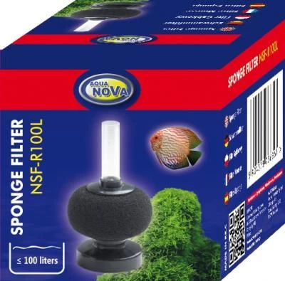 AQUA NOVA apvalus kempininis filtras iki 100l, NSF-R100L