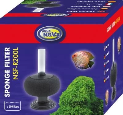 AQUA NOVA apvalus kempininis filtras iki 200l, NSF-R200L